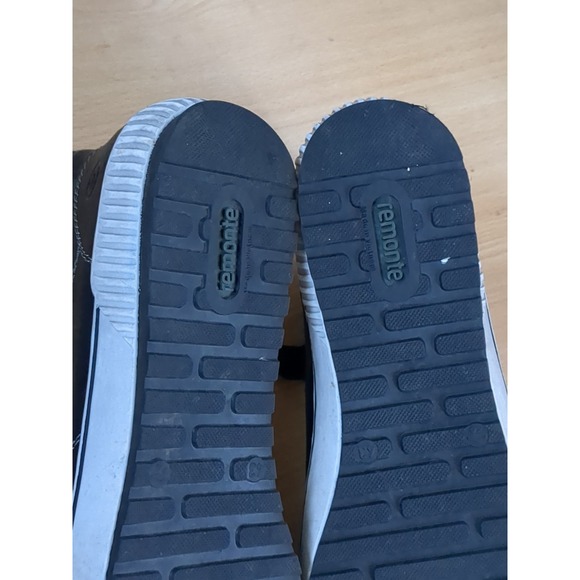 Remonte Maditta Ankle Boots NO INSOLES Zip Lace Black White Sz 11 US 43 EU D0772 - Picture 6 of 8